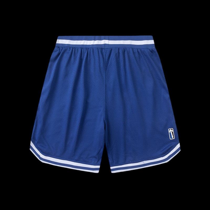 Black Trapstar Its A Secret basketball shorts with logo and relaxed fit for men