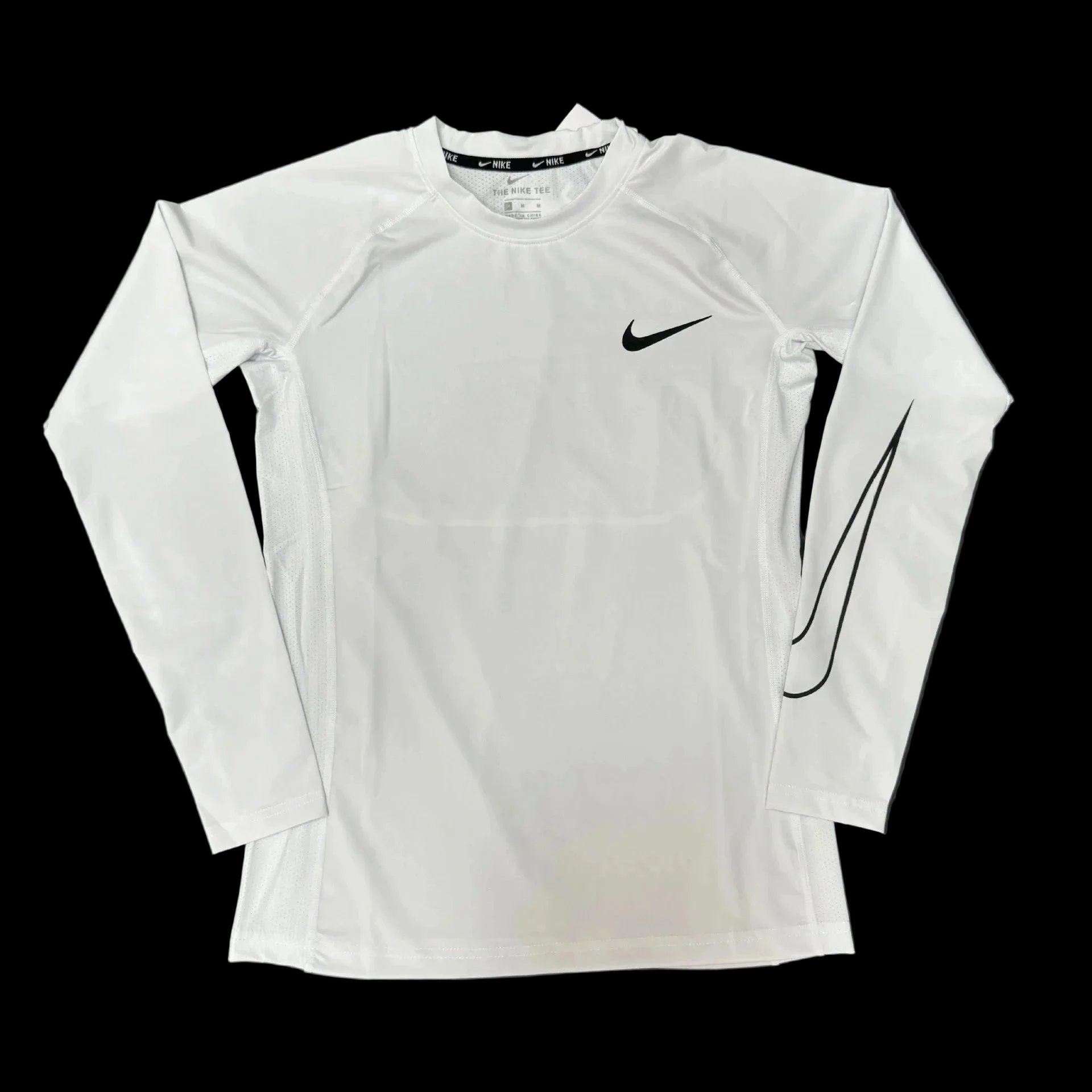 Nike Pro Dri-Fit Compression Long Sleeve in black with a snug, moisture-wicking fit.