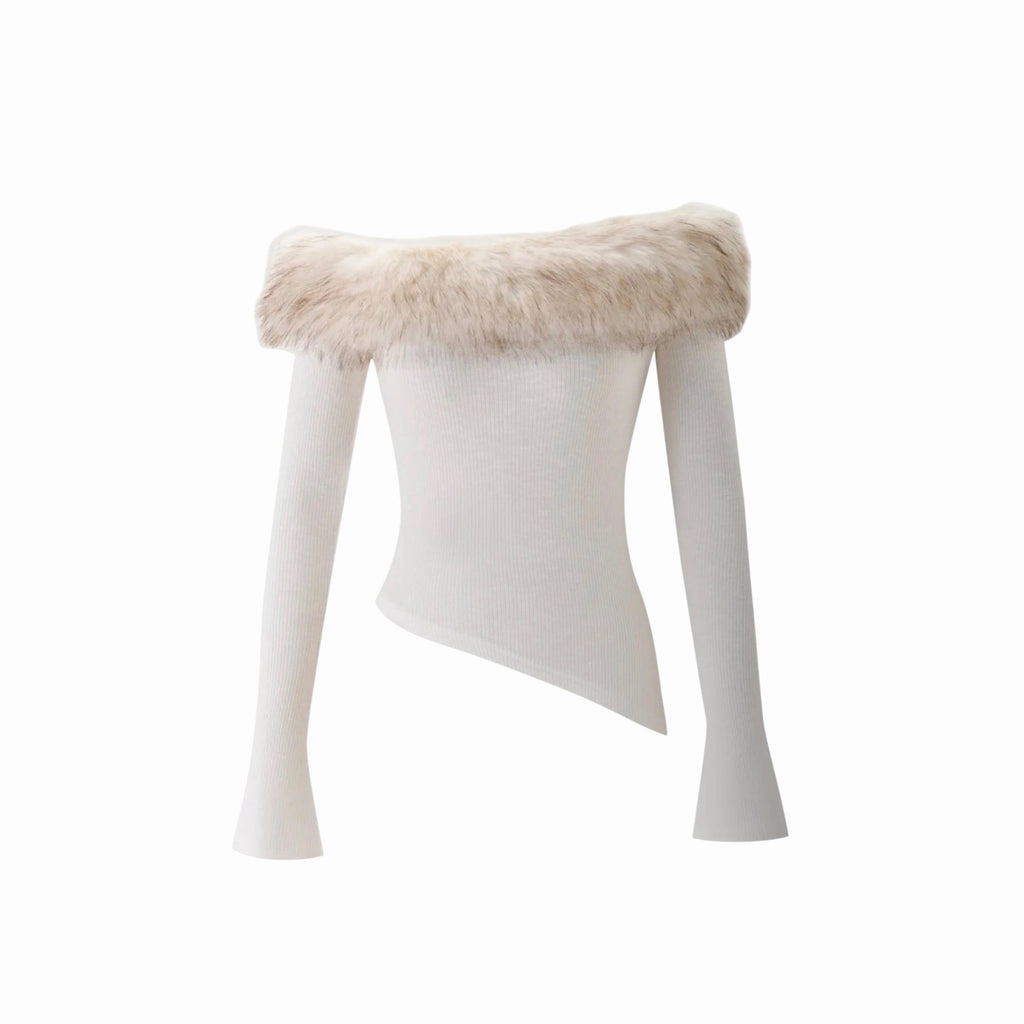 I AM GIA CECILY DETACHABLE FUR TOP - PASTFRWRD