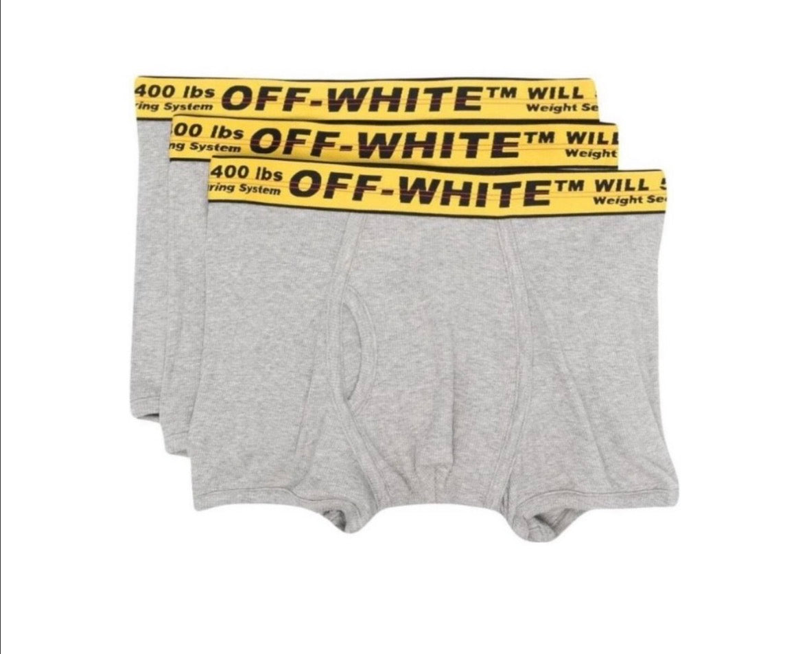 Off-White Briefs in premium cotton with a vintage-inspired faded wash and ribbed details.