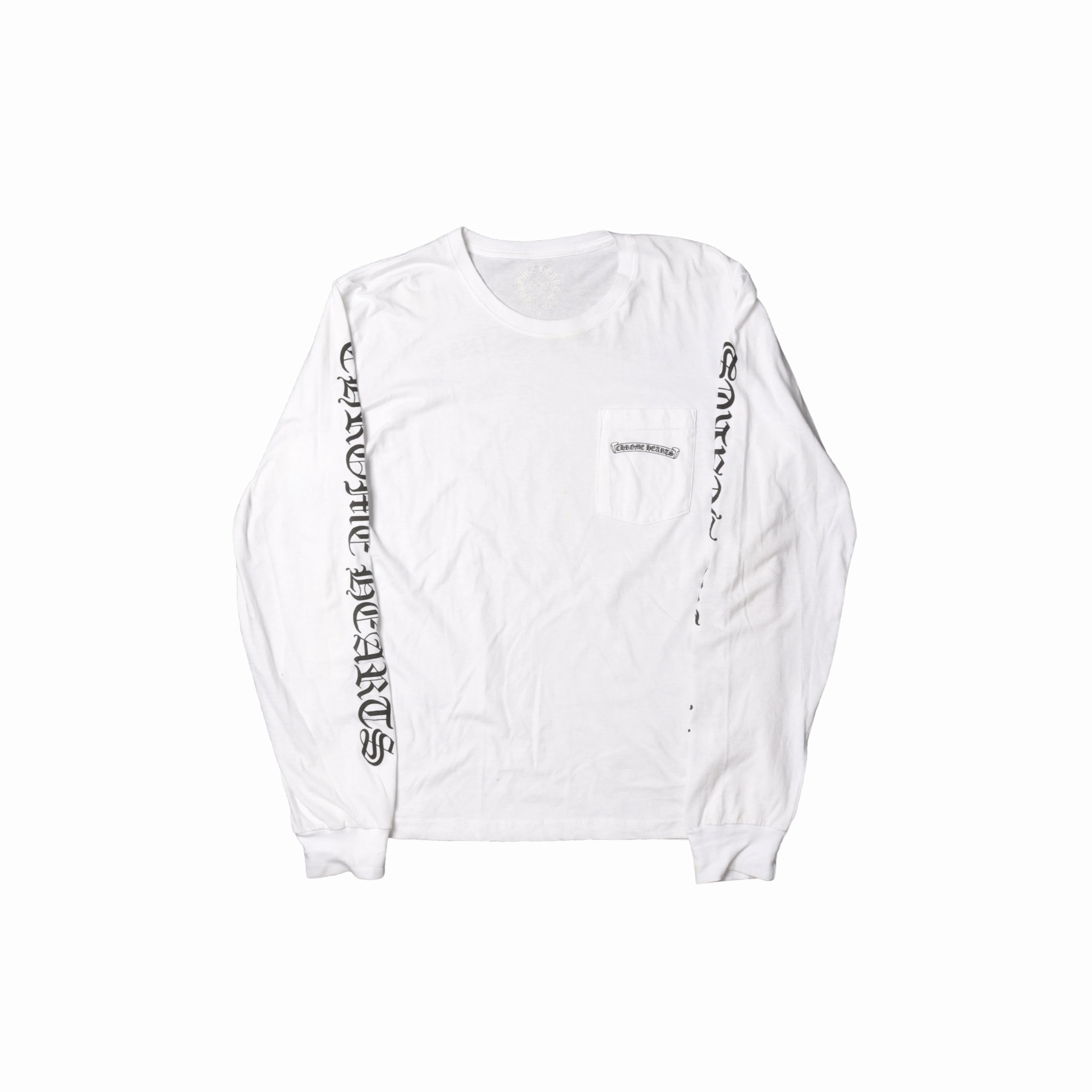 CHROME HEARTS SCROLL LOGO POCKET L/S T-SHIRT - PASTFRWRD