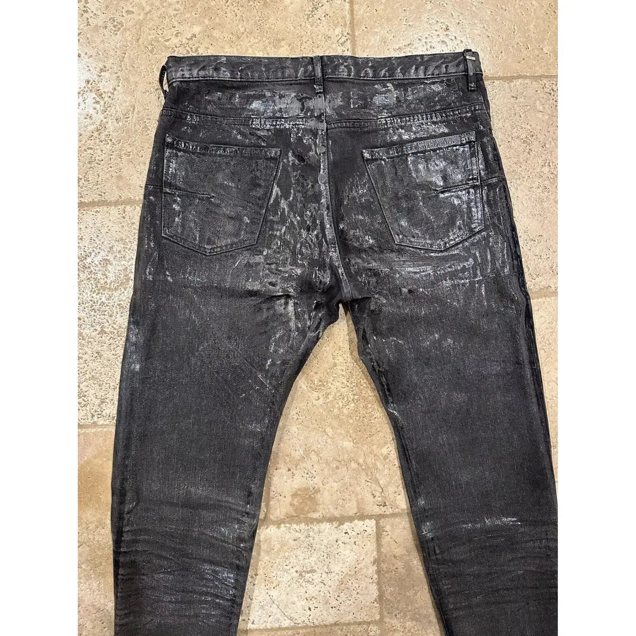 Dior x Hedi Slimane AW05 Black Grey Waxed Luster Denim - PASTFRWRD