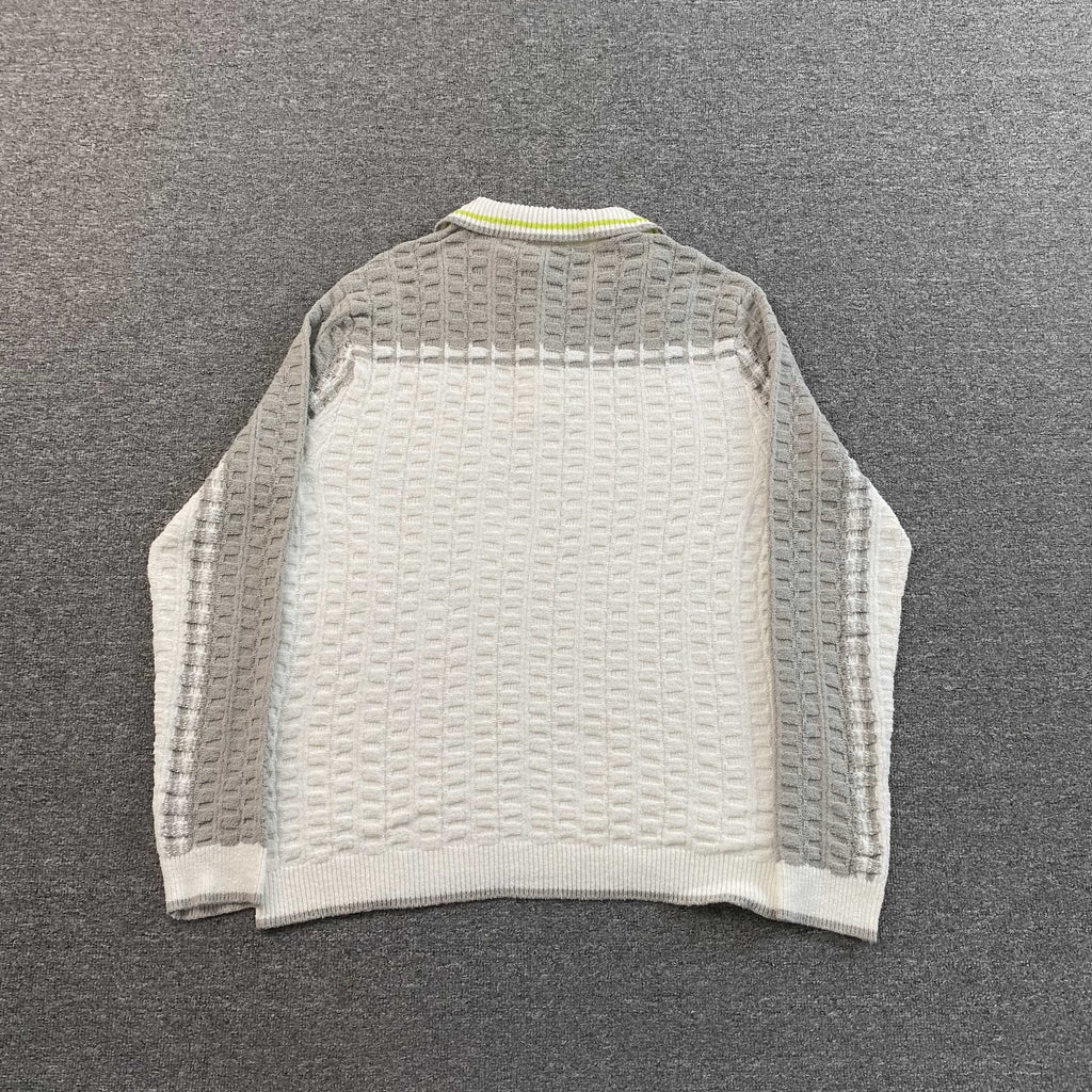 CASA BLANCA LONG SLEEVE BOUNCLE POLO T SHIRT - PASTFRWRD