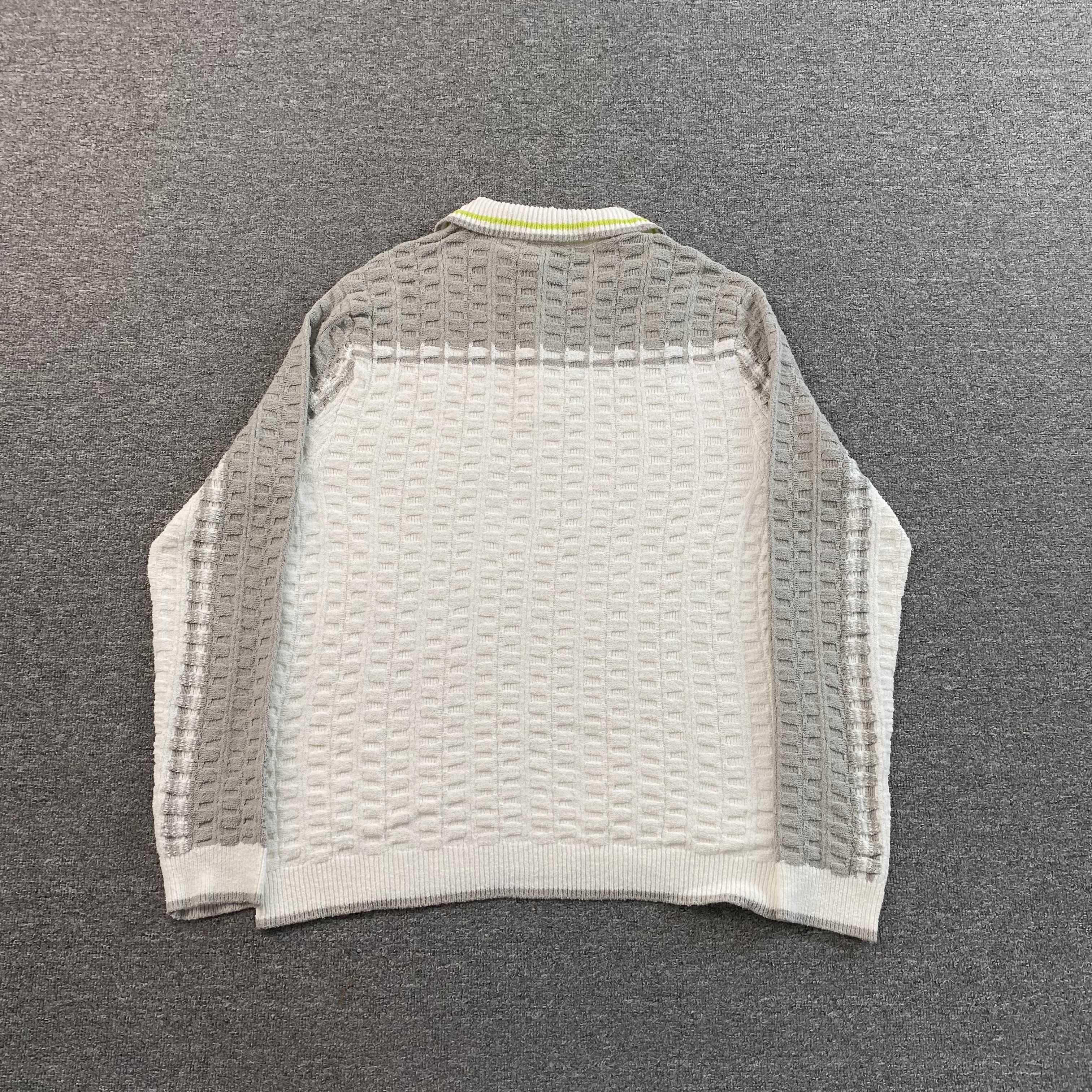 CASA BLANCA LONG SLEEVE BOUNCLE POLO T SHIRT - PASTFRWRD
