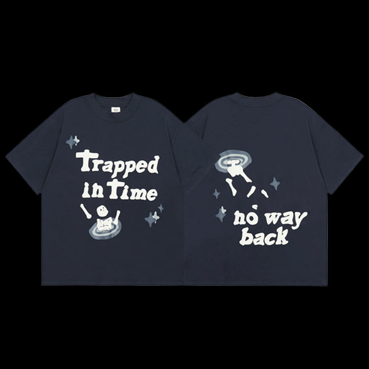 A heavyweight cotton t-shirt with a vintage faded wash, ribbed crewneck, and short sleeves.