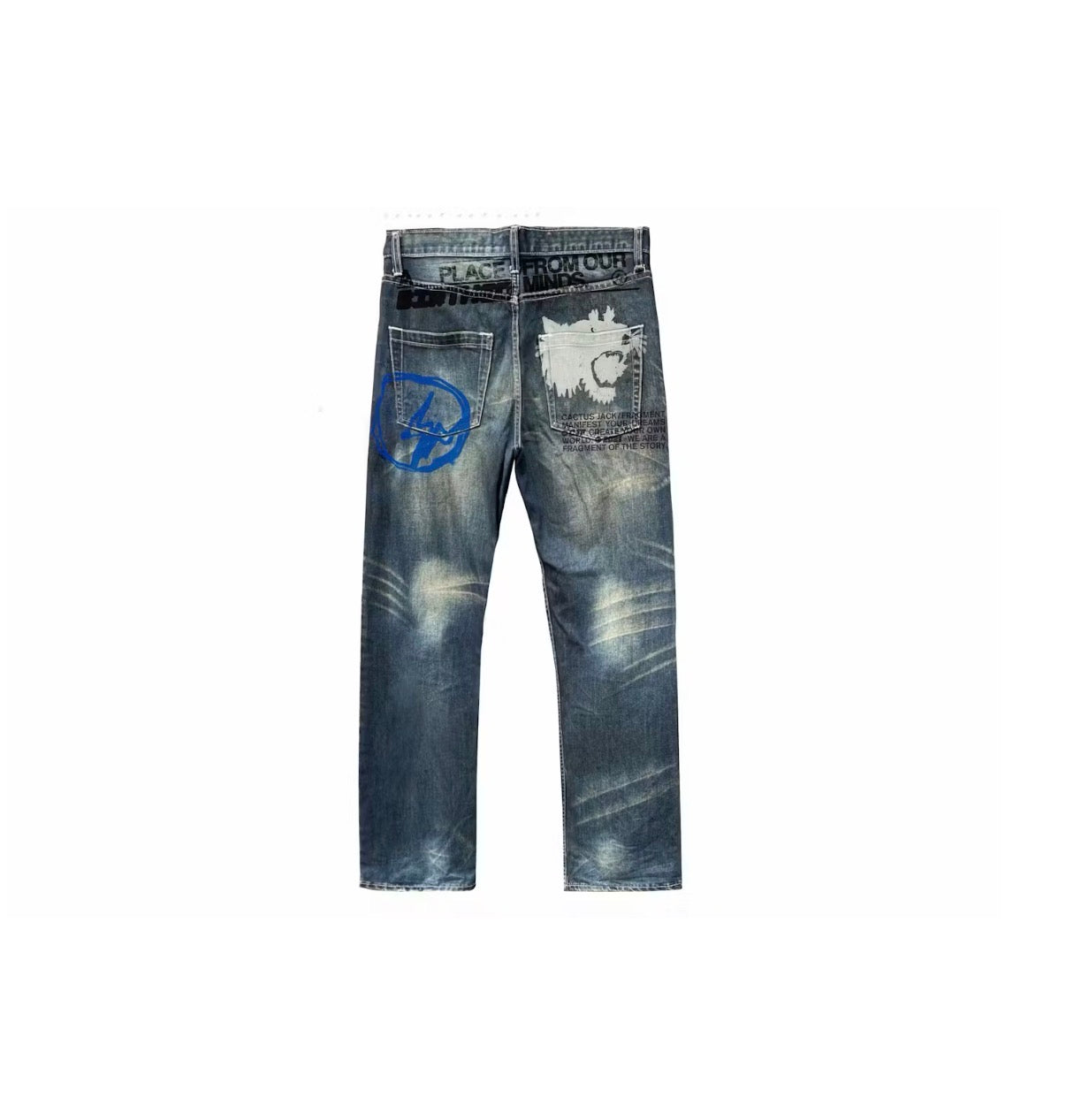 TRAVIS SCOTT CACTUS JACK FOR FRAGMENT FROM OUR MINDS DENIM PANTS - PASTFRWRD