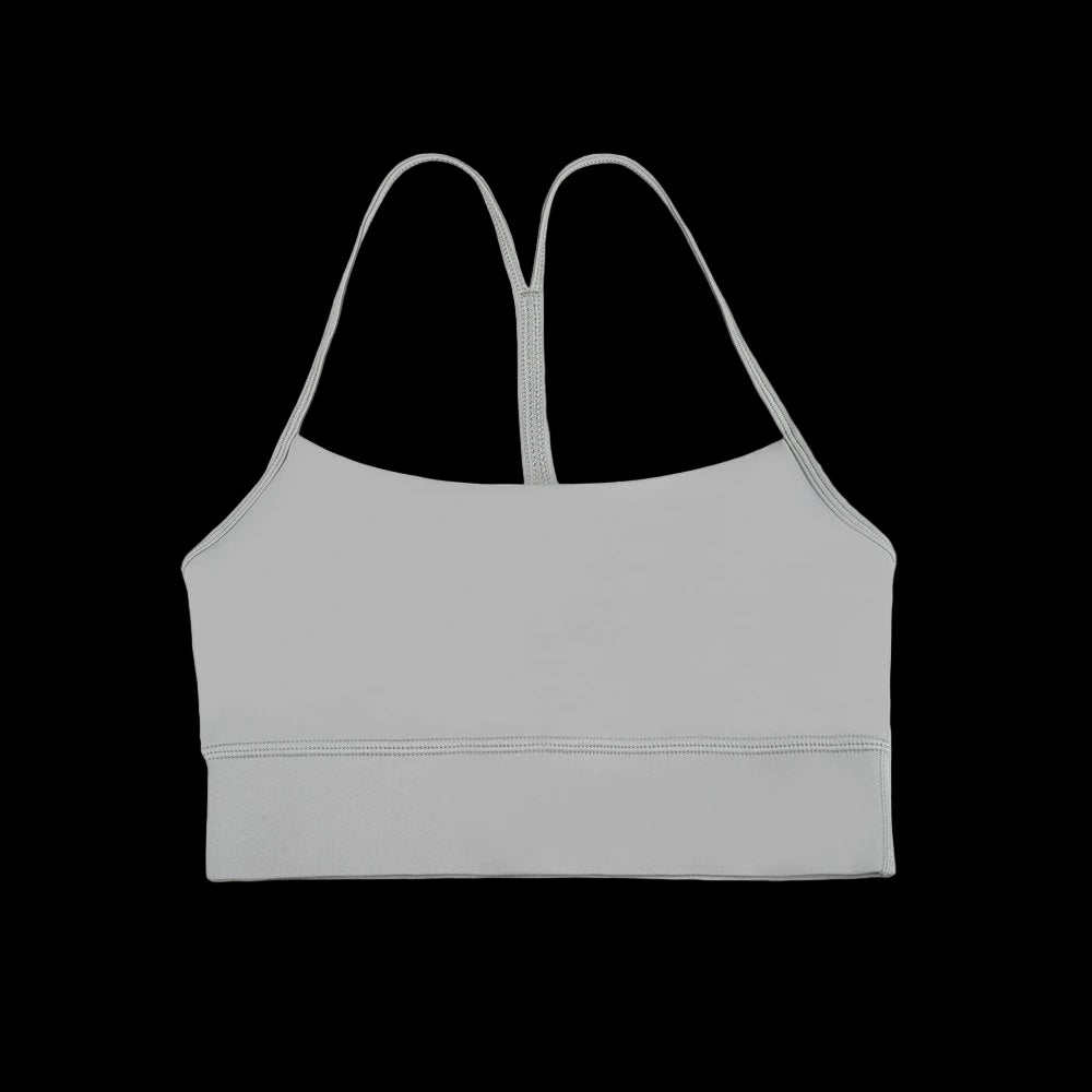 Lululemon Flow Y Nulu Sports Bra in black, featuring a Y-back design and soft fabric.