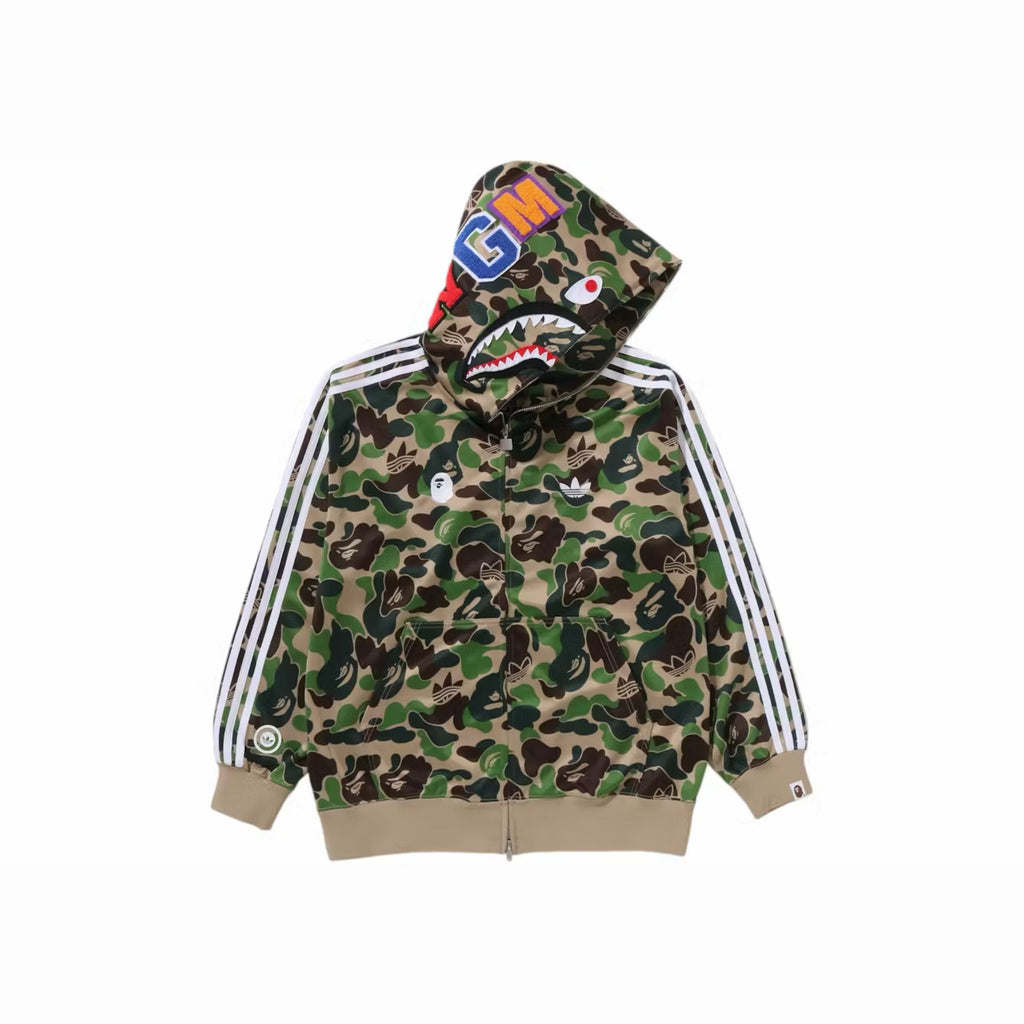 adidas x BAPE Relaxed Fit Track Camo Shark Full Zip Hoodie - PASTFRWRD