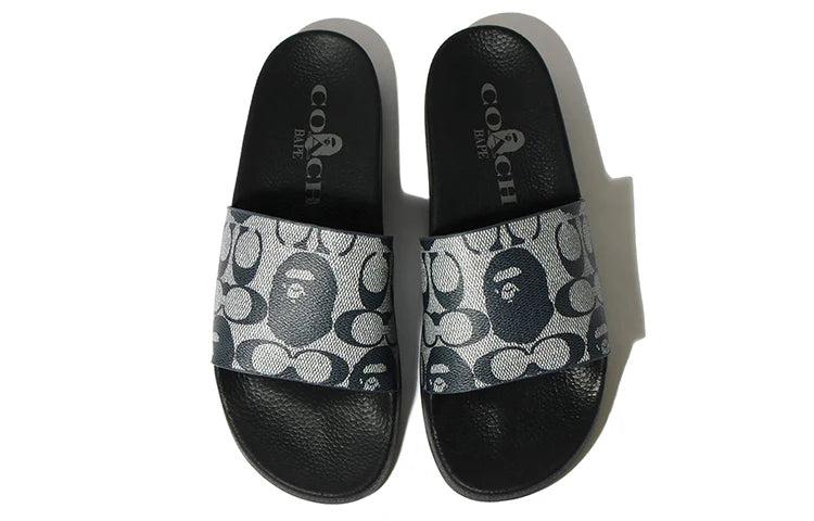 A BATHING APE x Coach Bape Slide 'Blue Grey' - PASTFRWRD