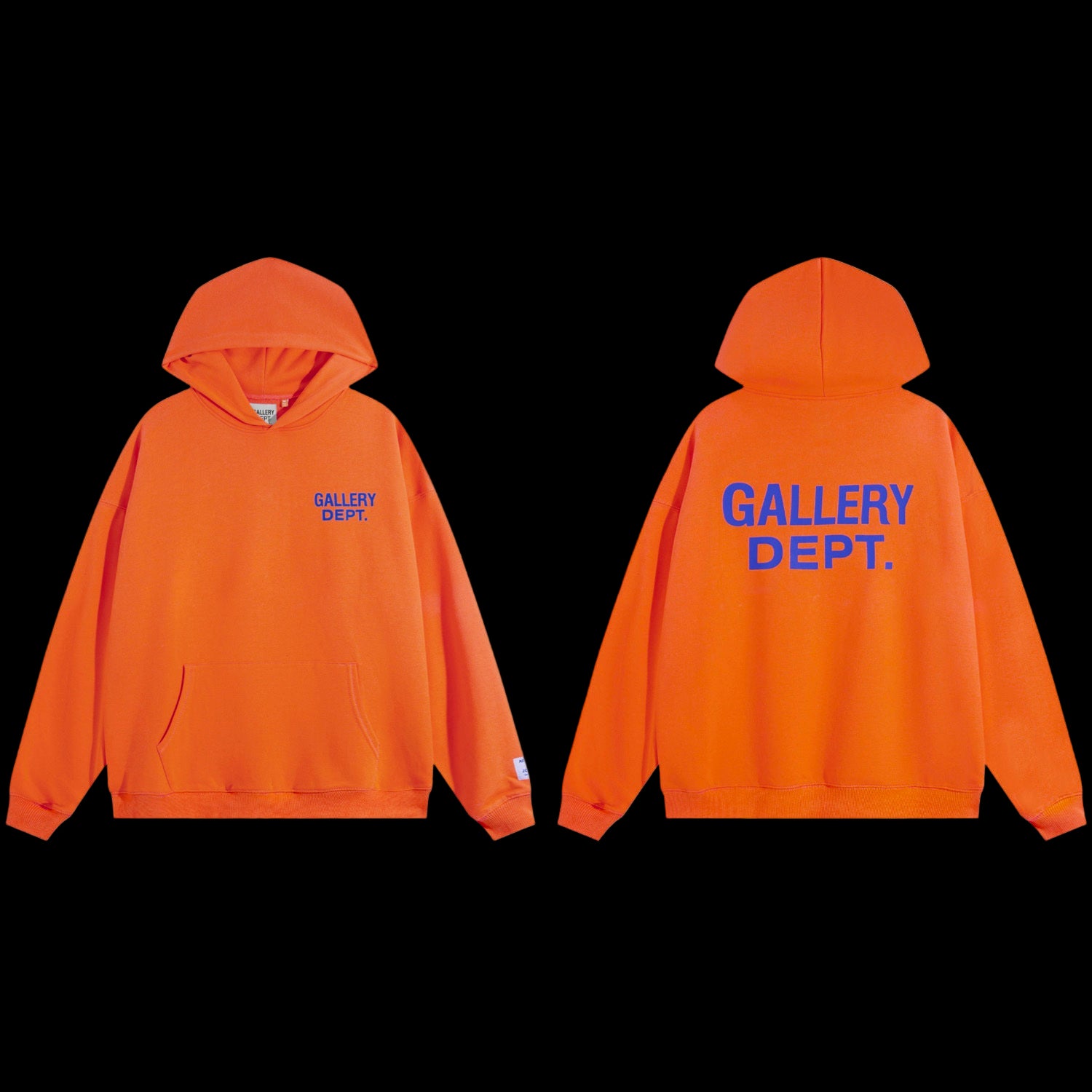 Gray hoodie featuring a bold GD logo print and a relaxed fit for comfort.