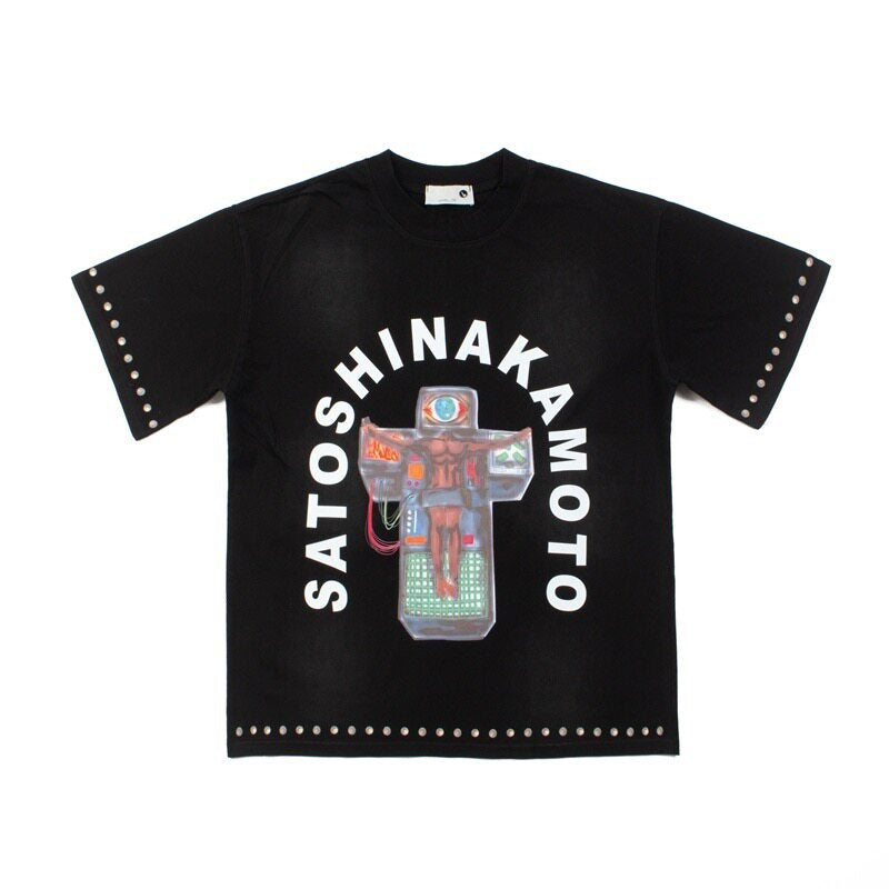 SATOSHI NAKAMOTO WELCOME TO THE MACHINE T-SHIRT - PASTFRWRD