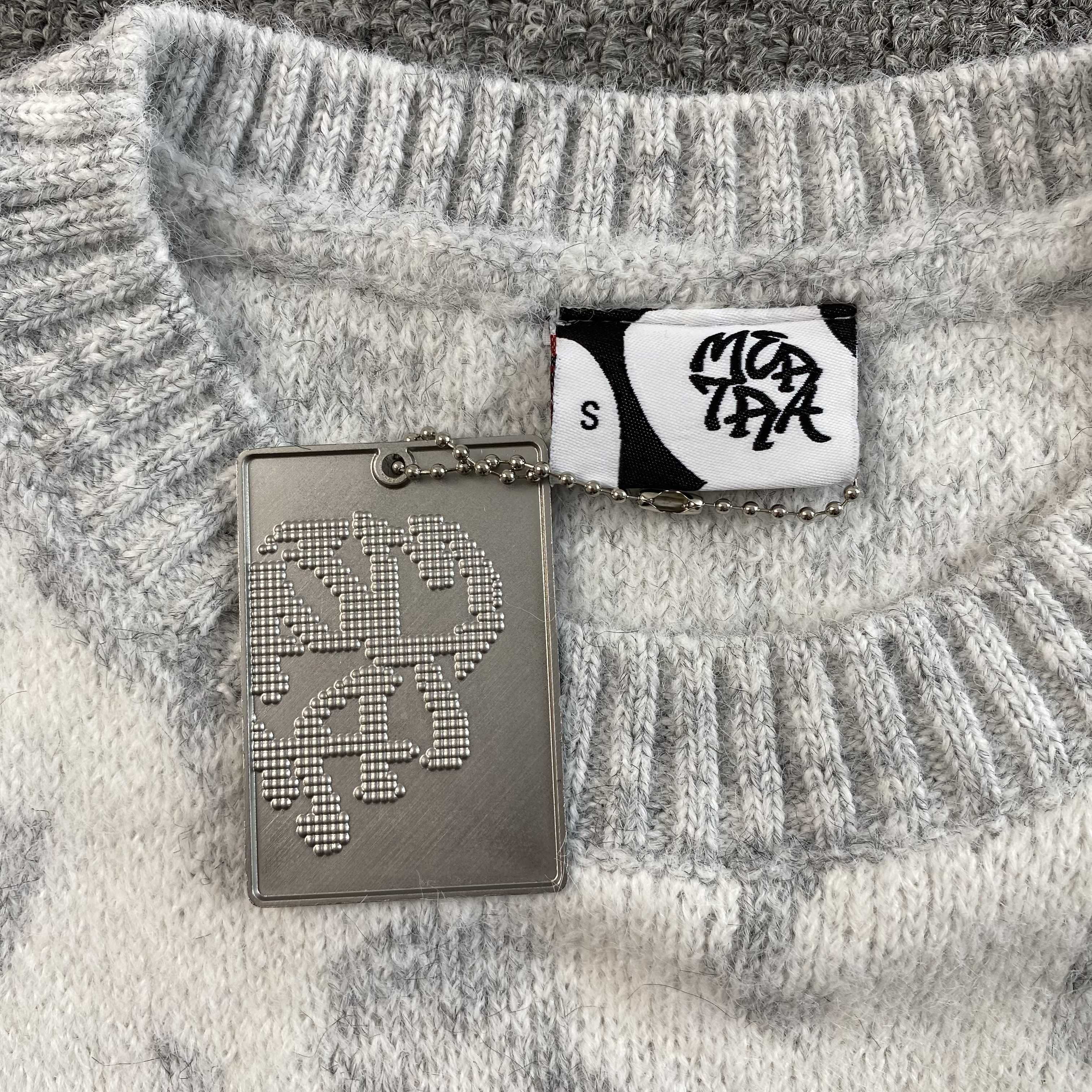 MERTRA ALL OVER ALPACA SWEATER GREY - PASTFRWRD