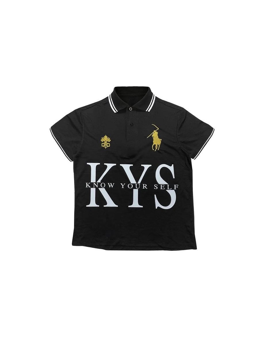 praying/playing kys polo t-shirt - PASTFRWRD