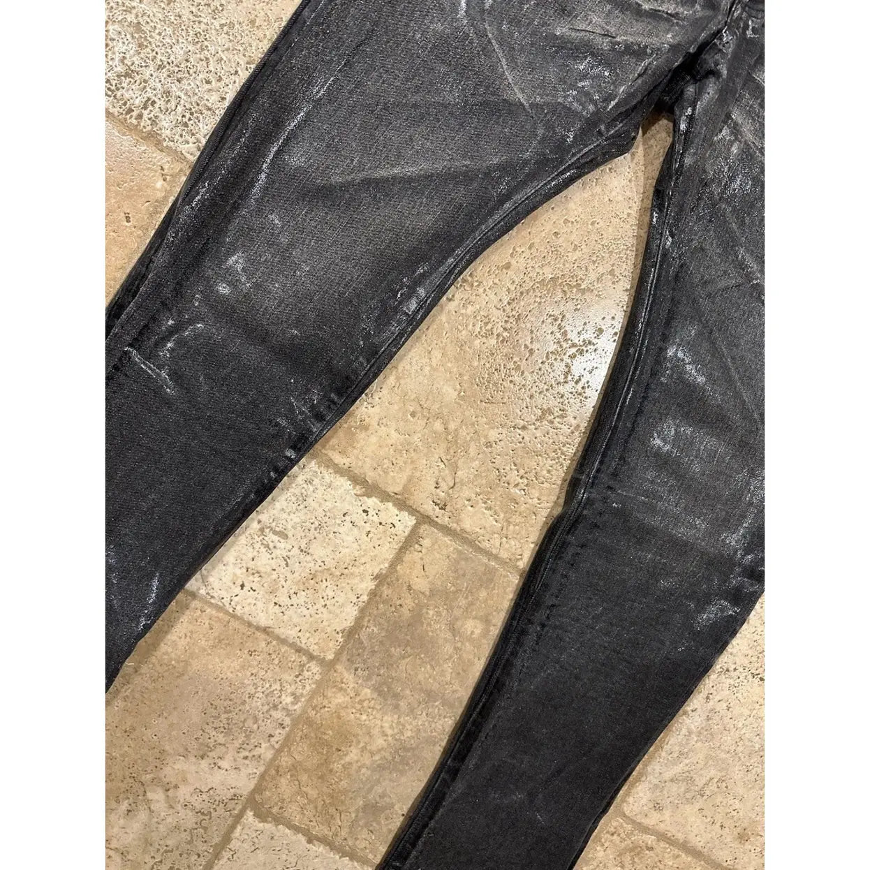 Dior x Hedi Slimane AW05 Black Grey Waxed Luster Denim - PASTFRWRD