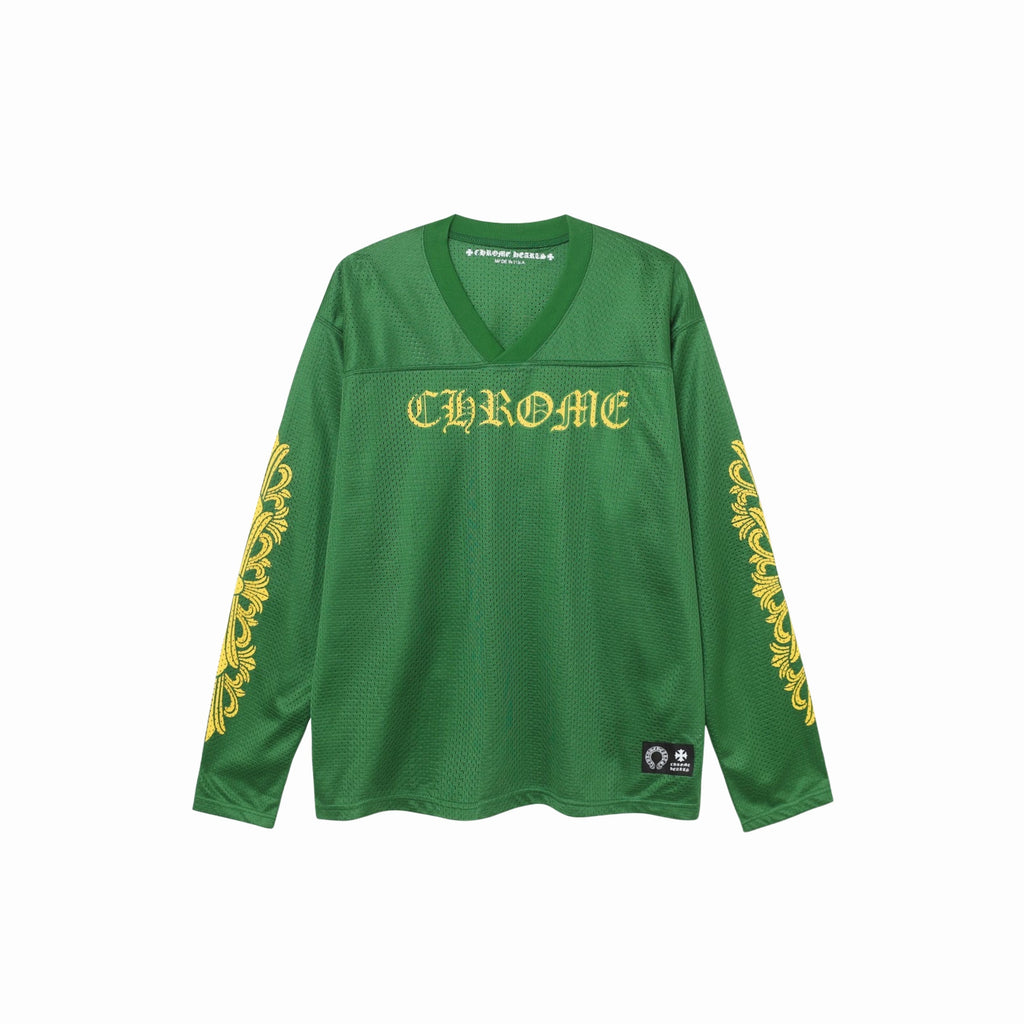 CHROME HEARTS LONG SLEEVES MESH JERSEY TOP - PASTFRWRD