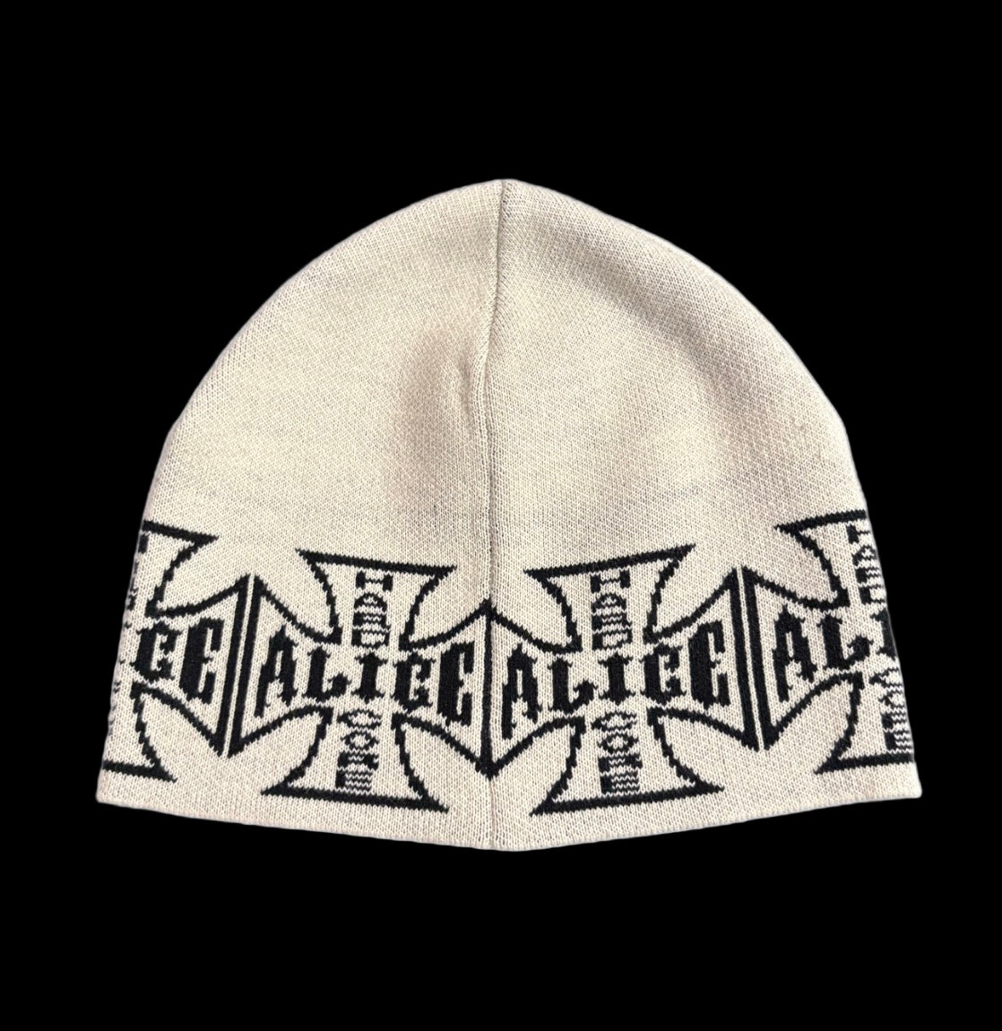 Soft knit Alice Hollywood Beanie with a classic fold-up cuff in a neutral tone.