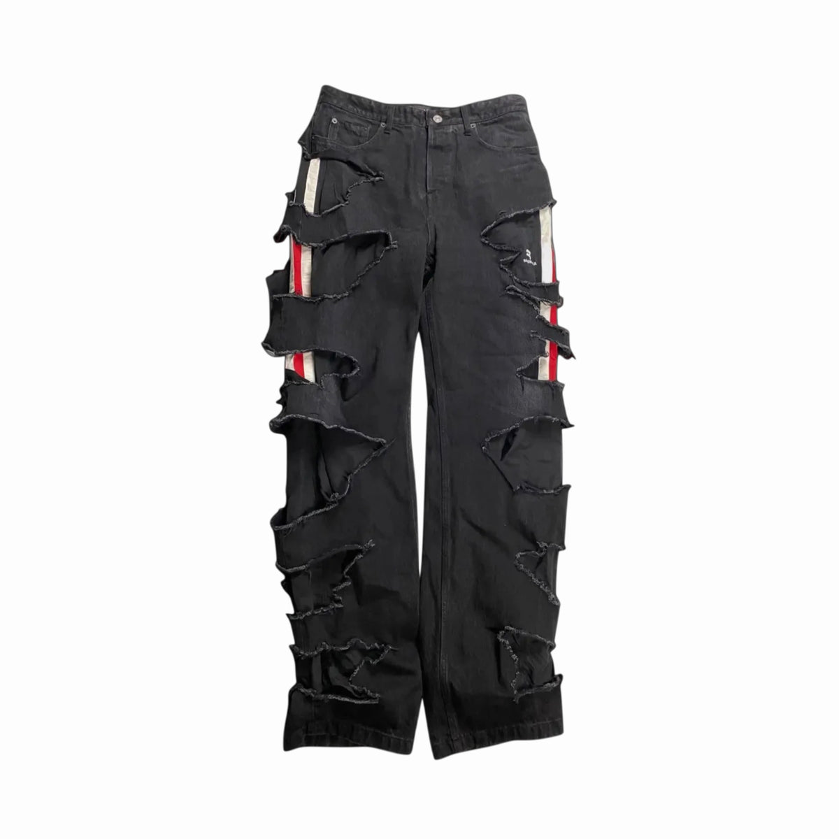 Balenciaga Black Slashed Denim - PASTFRWRD