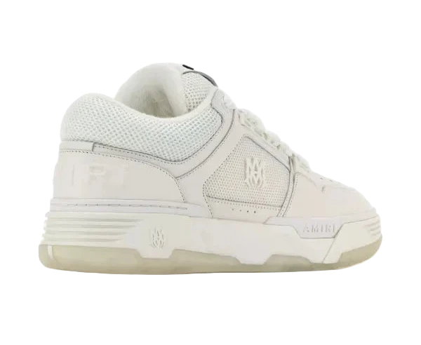 Amiri MA-1 white leather and mesh sneakers.