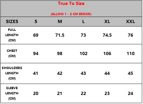 Syna X Trapstar Cant Rush Greatness T-Shirt size chart with measurements.