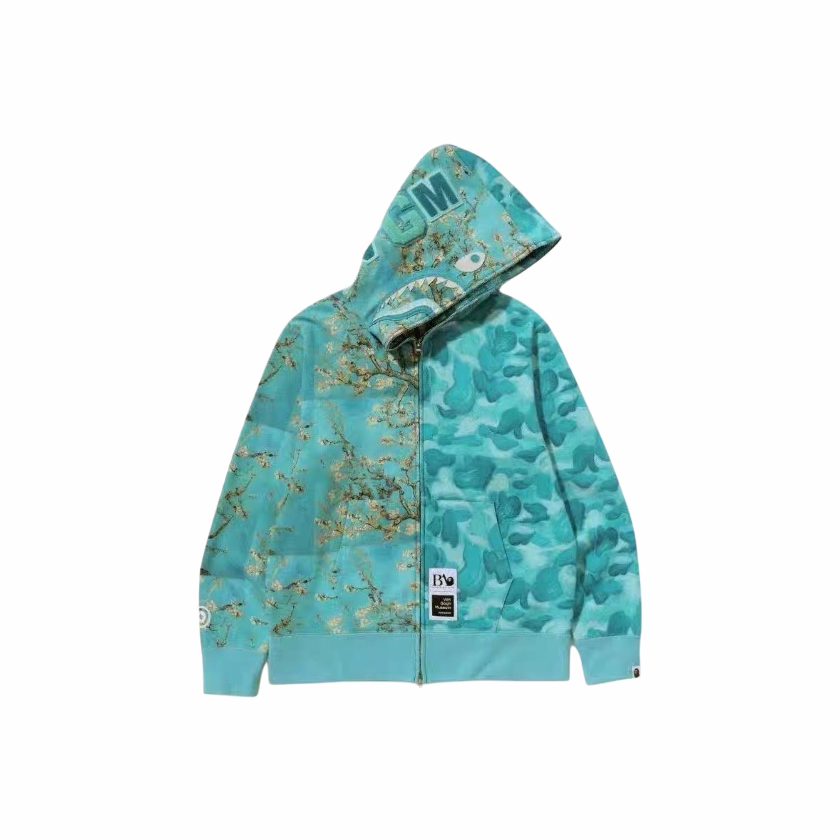 BAPE X VAN GOGH MUSEUM SHARK FULL ZIP-UP - PASTFRWRD